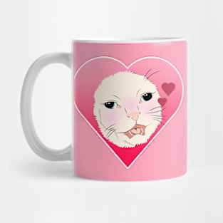 I Love Cats Pink Hearts Mug